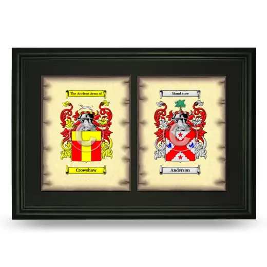 Double Coat of Arms Framed - Black