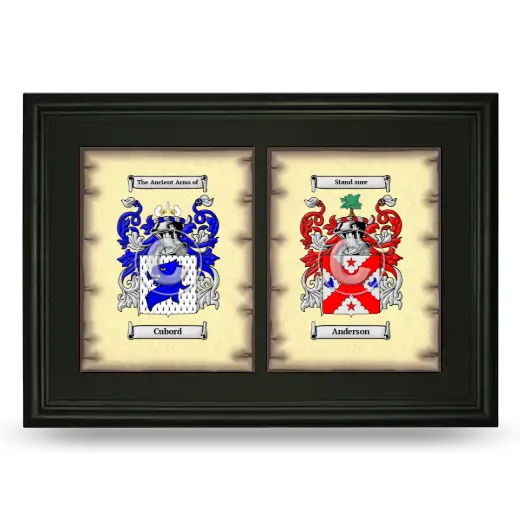 Double Coat of Arms Framed - Black