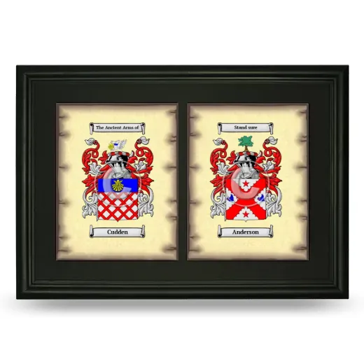 Double Coat of Arms Framed - Black