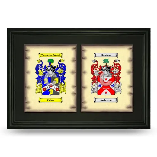 Double Coat of Arms Framed - Black