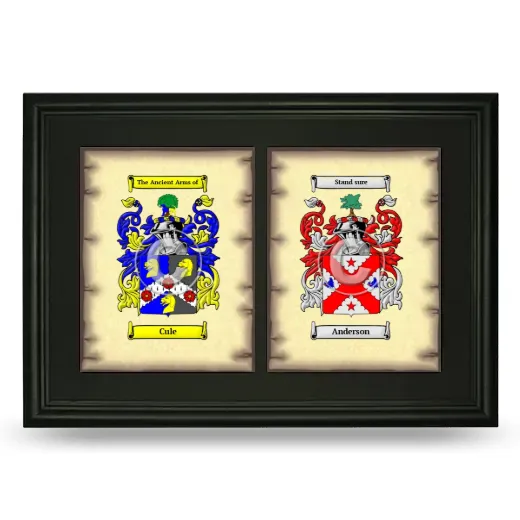 Double Coat of Arms Framed - Black