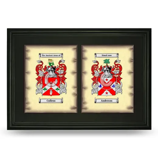 Double Coat of Arms Framed - Black