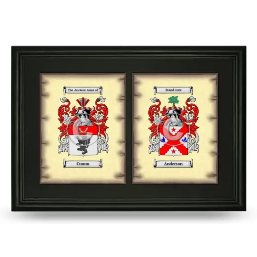 Double Coat of Arms Framed - Black