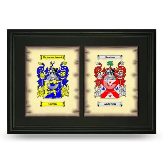 Double Coat of Arms Framed - Black