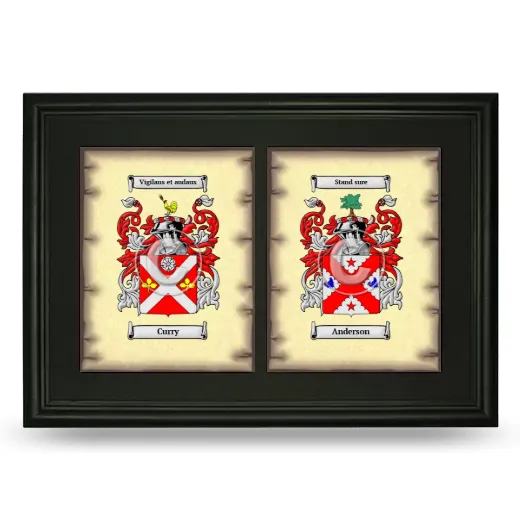 Double Coat of Arms Framed - Black