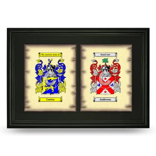 Double Coat of Arms Framed - Black