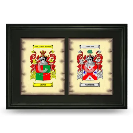 Double Coat of Arms Framed - Black