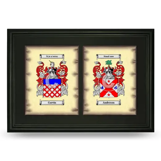 Double Coat of Arms Framed - Black