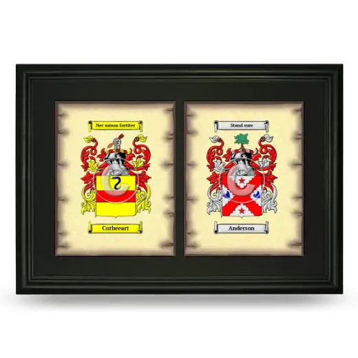 Double Coat of Arms Framed - Black