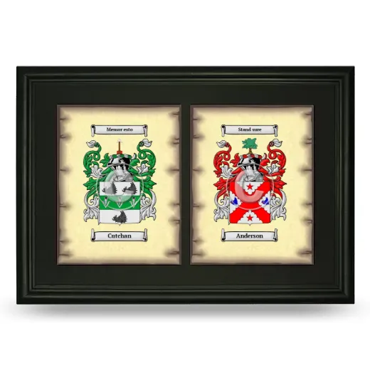 Double Coat of Arms Framed - Black