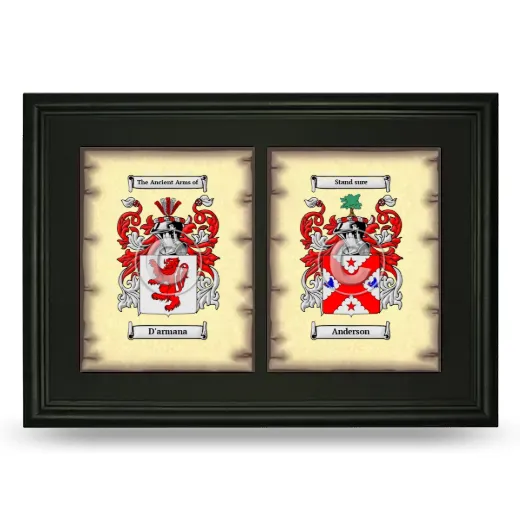 Double Coat of Arms Framed - Black