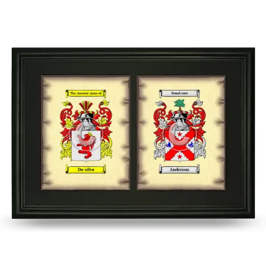 Double Coat of Arms Framed - Black