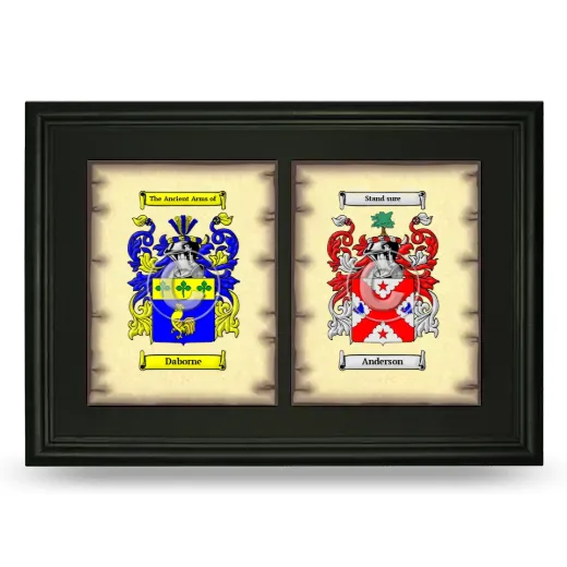 Double Coat of Arms Framed - Black