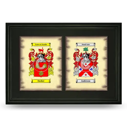Double Coat of Arms Framed - Black