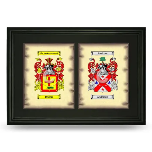 Double Coat of Arms Framed - Black