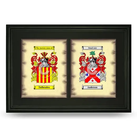 Double Coat of Arms Framed - Black
