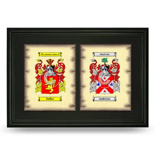 Double Coat of Arms Framed - Black