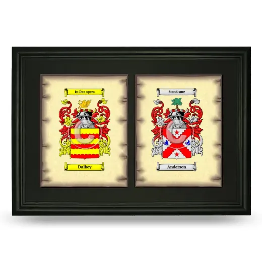Double Coat of Arms Framed - Black