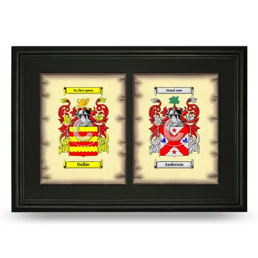Double Coat of Arms Framed - Black