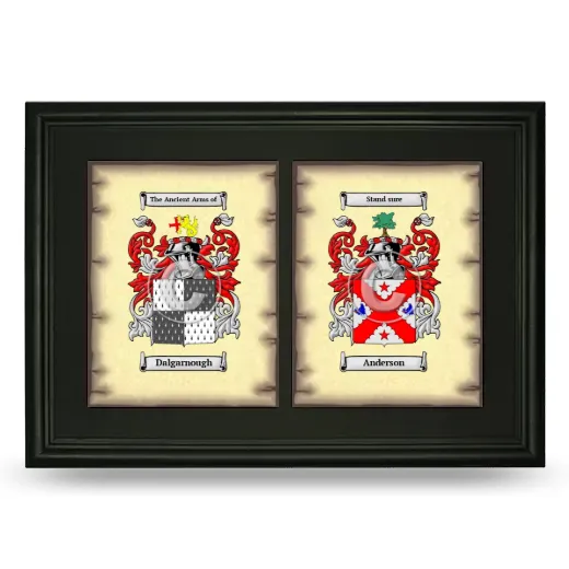 Double Coat of Arms Framed - Black