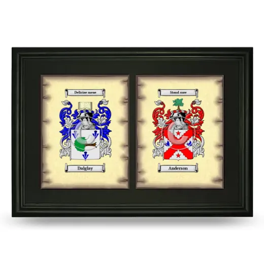 Double Coat of Arms Framed - Black