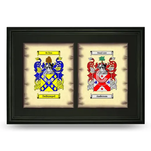 Double Coat of Arms Framed - Black