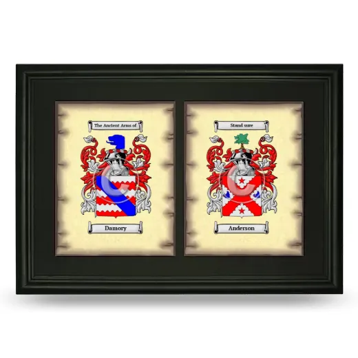 Double Coat of Arms Framed - Black