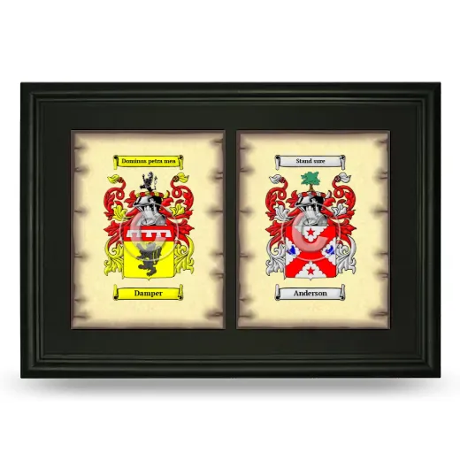 Double Coat of Arms Framed - Black