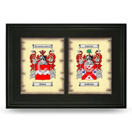 Double Coat of Arms Framed - Black
