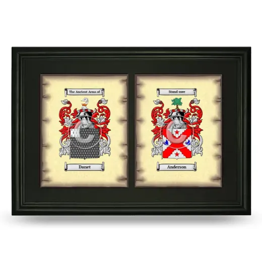 Double Coat of Arms Framed - Black
