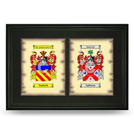 Double Coat of Arms Framed - Black