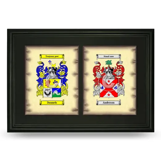 Double Coat of Arms Framed - Black