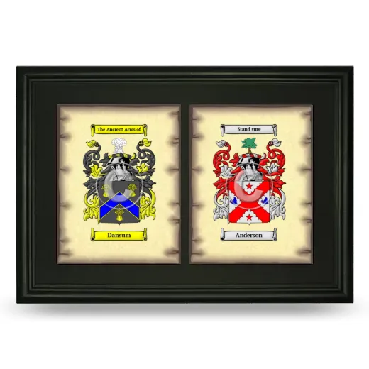 Double Coat of Arms Framed - Black
