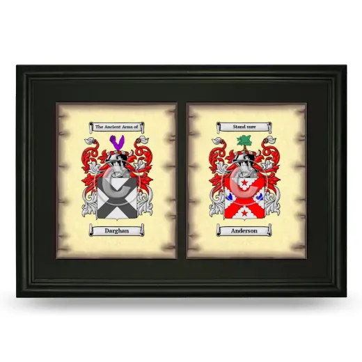 Double Coat of Arms Framed - Black
