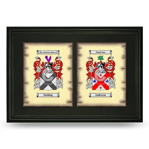 Double Coat of Arms Framed - Black