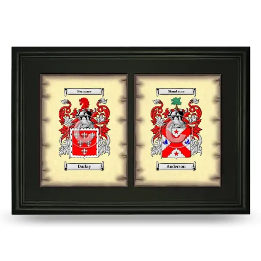 Double Coat of Arms Framed - Black