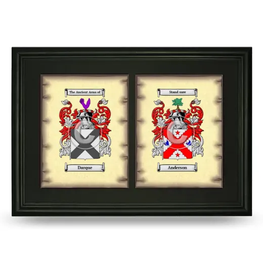 Double Coat of Arms Framed - Black