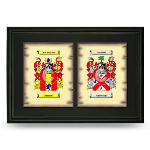 Double Coat of Arms Framed - Black