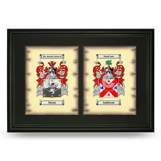 Double Coat of Arms Framed - Black