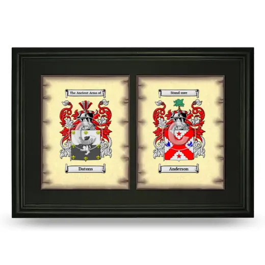 Double Coat of Arms Framed - Black