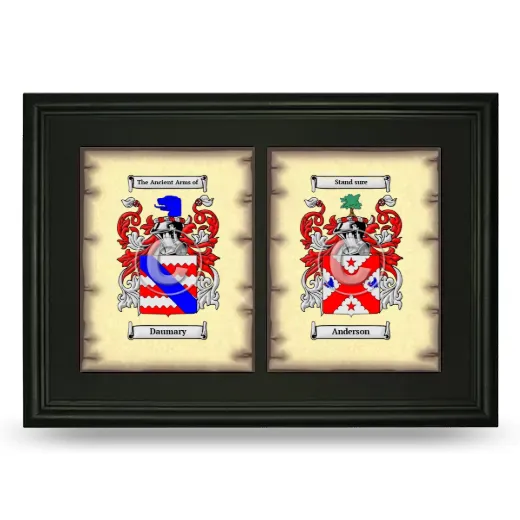 Double Coat of Arms Framed - Black