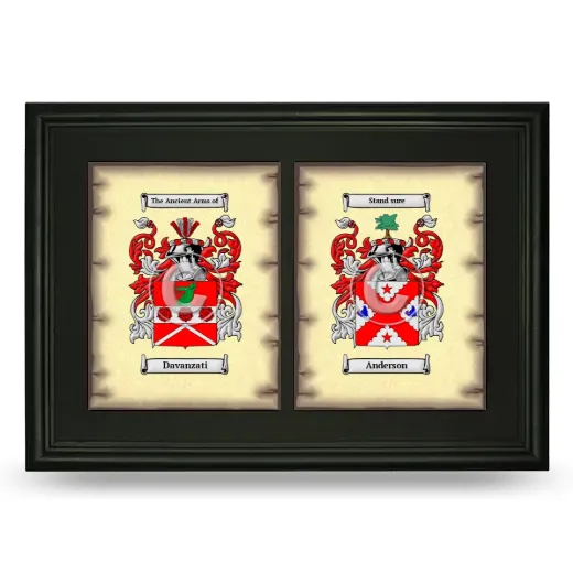 Double Coat of Arms Framed - Black