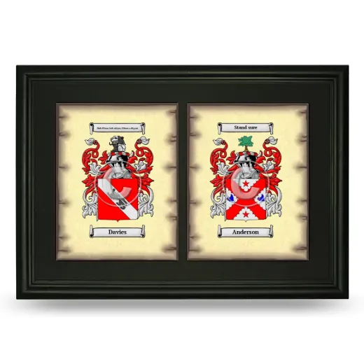 Double Coat of Arms Framed - Black