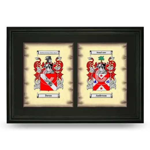 Double Coat of Arms Framed - Black