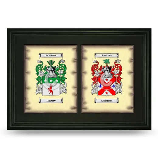 Double Coat of Arms Framed - Black