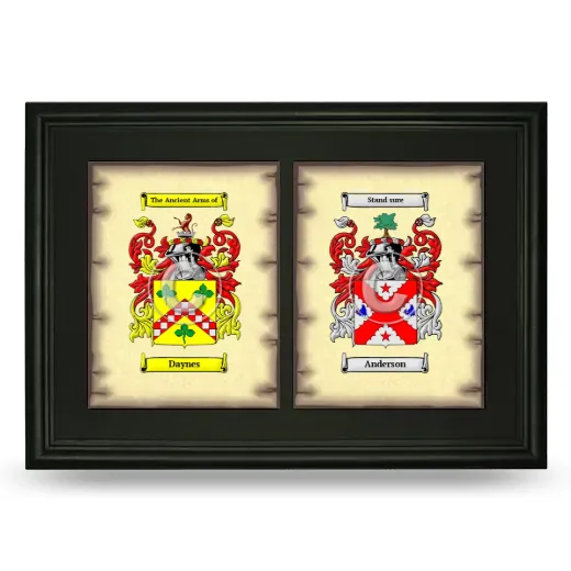Double Coat of Arms Framed - Black