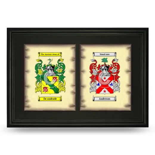 Double Coat of Arms Framed - Black