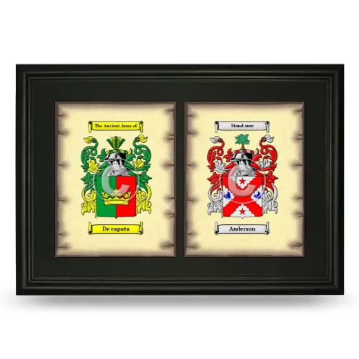 Double Coat of Arms Framed - Black