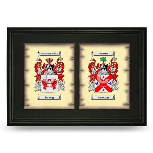 Double Coat of Arms Framed - Black