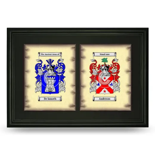 Double Coat of Arms Framed - Black